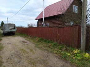 Откатные дачные ворота без автоматики с забором