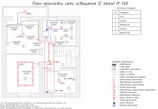 Проект - План сети освещения - Этаж 2