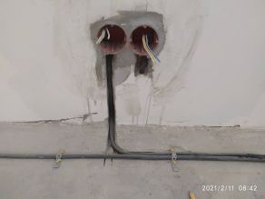 Подрозетники на уровне пола